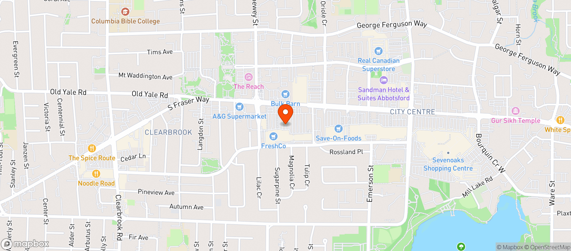 Map showing Staples