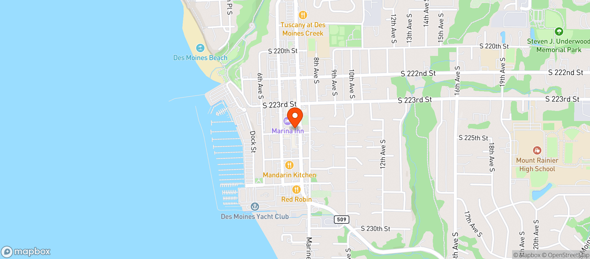 Map showing Marina Mercantile
