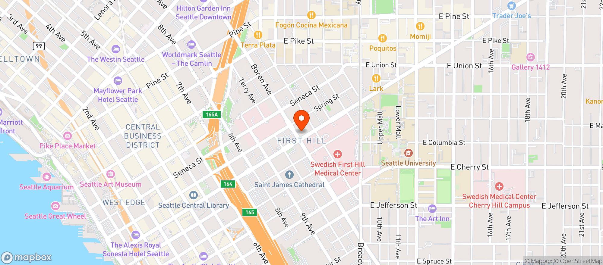 Map showing University Club