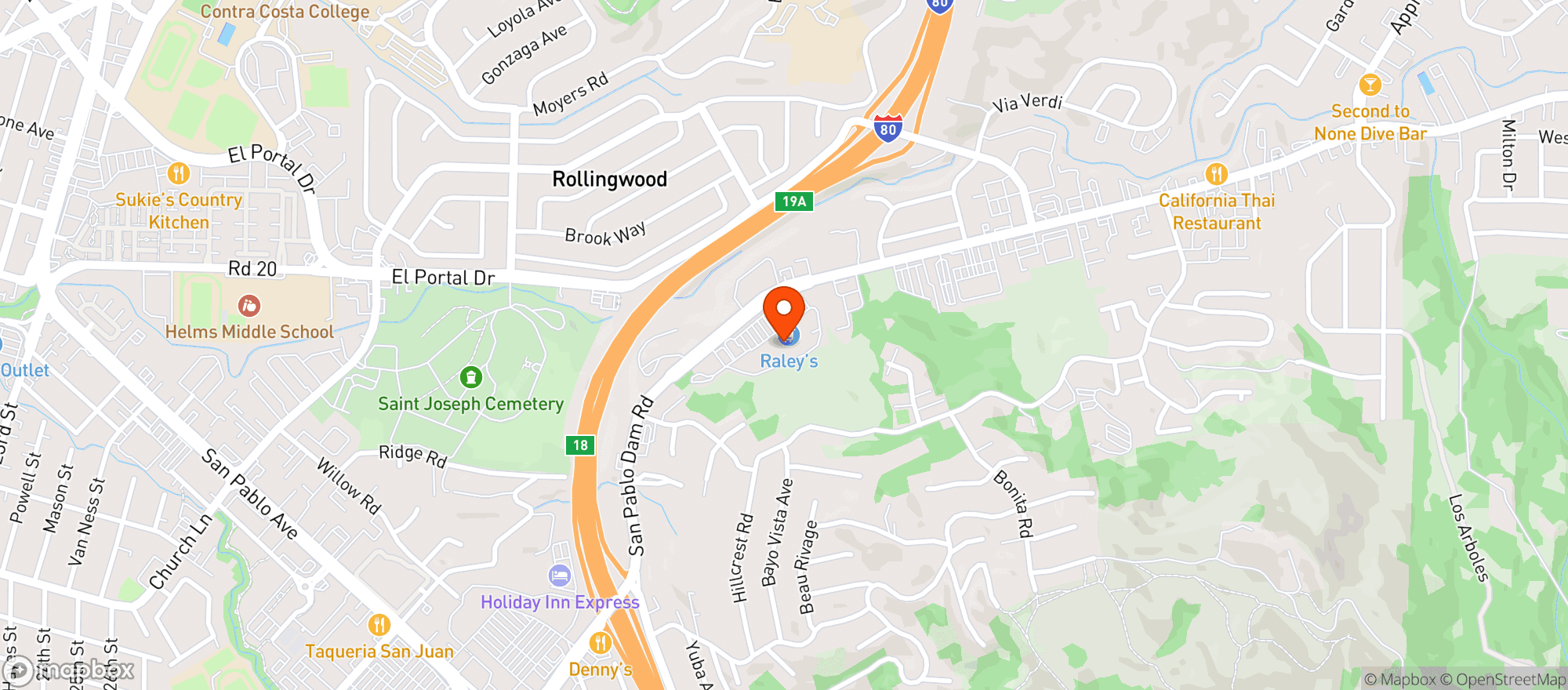 Map showing Raleys (San Pablo) - 002500321