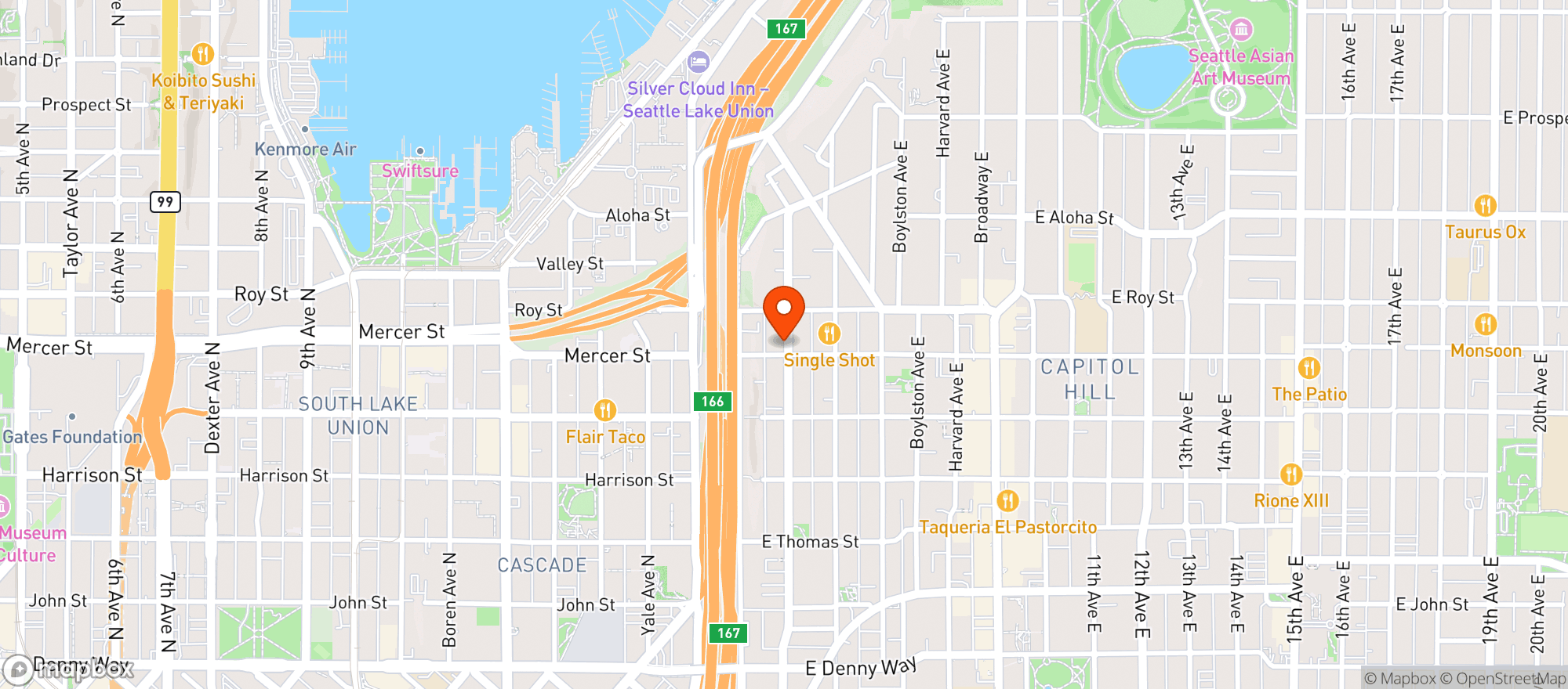 Map showing Harry`s Fine Foods