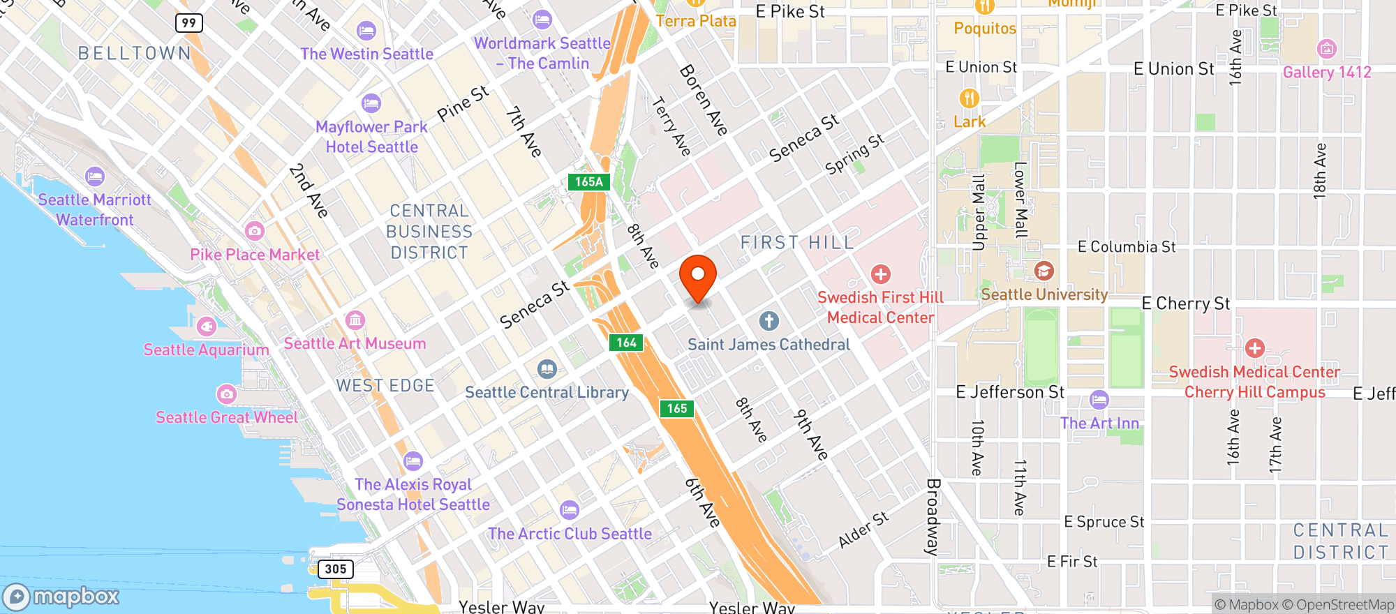 Map showing Metropolitian Cafe & Deli