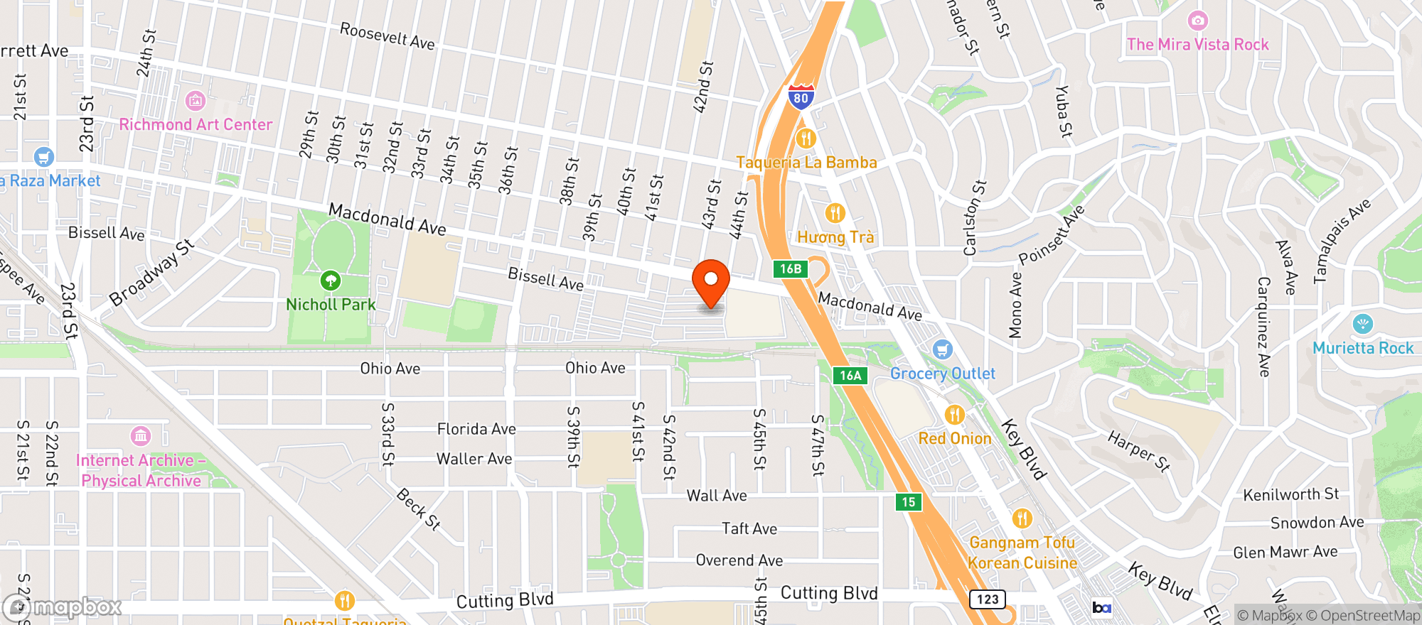 Map showing Target - Richmond