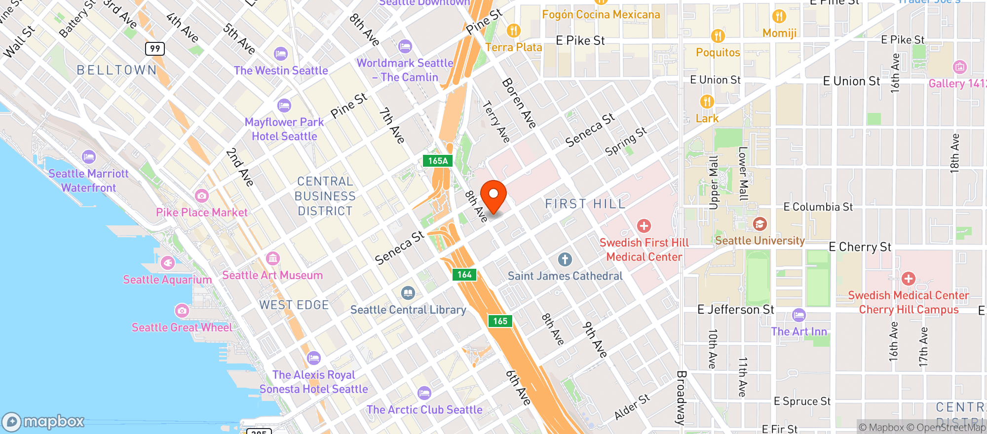 Map showing Ananas Pizzeria