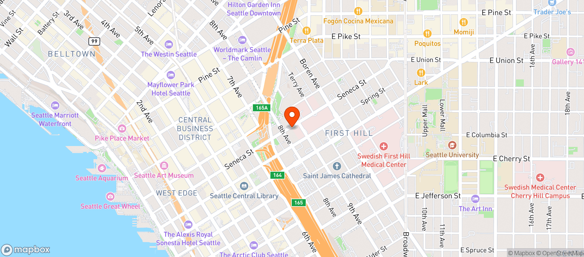 Map showing Hans Deli & Grocery