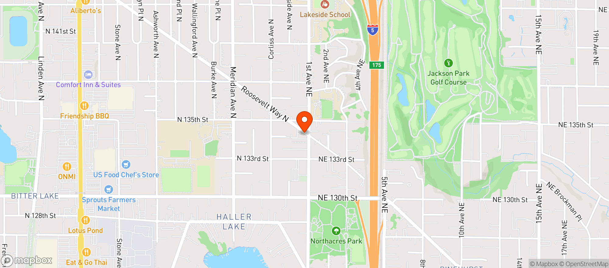 Map showing Haller Lake Market - Seattle