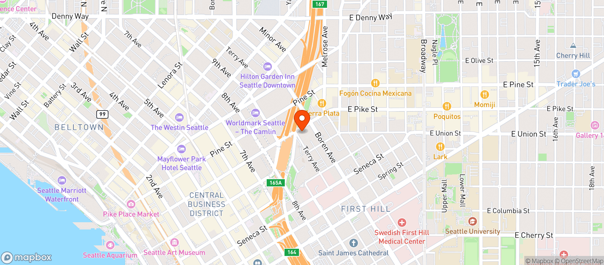 Map showing Pike Grocery