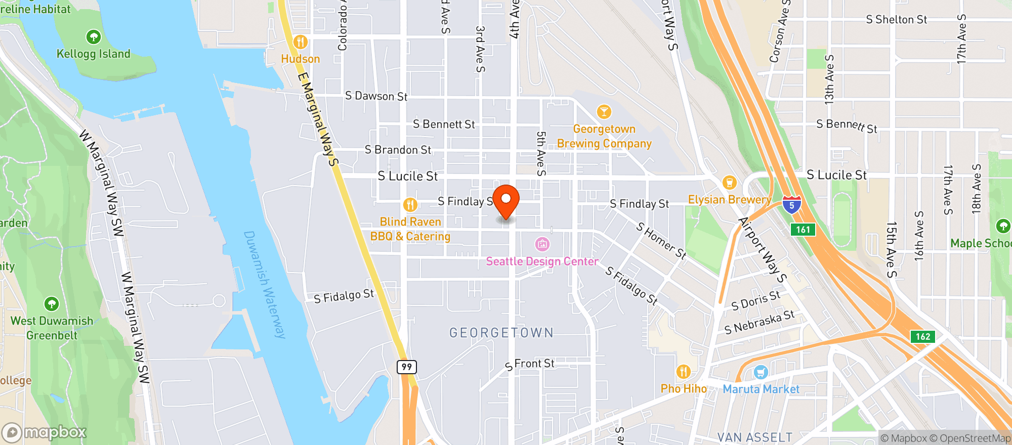 Map showing Marco Polo Tavern