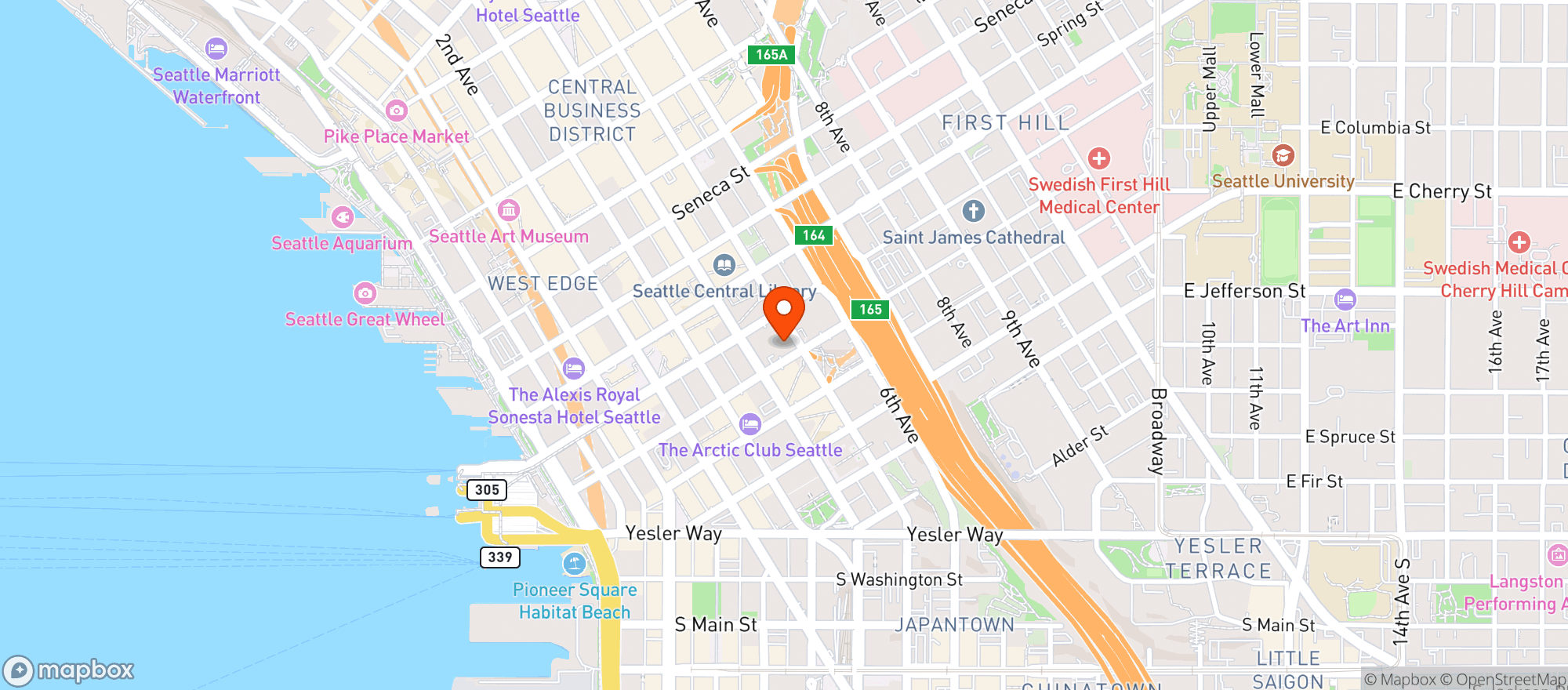 Map showing Lotte Hotel