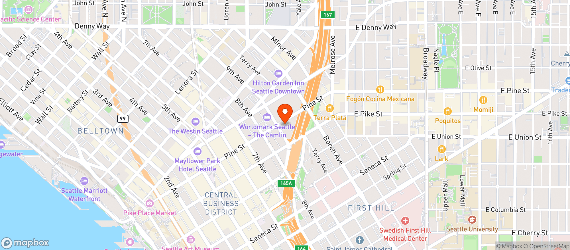 Map showing Palace Cat At Paramount Theater