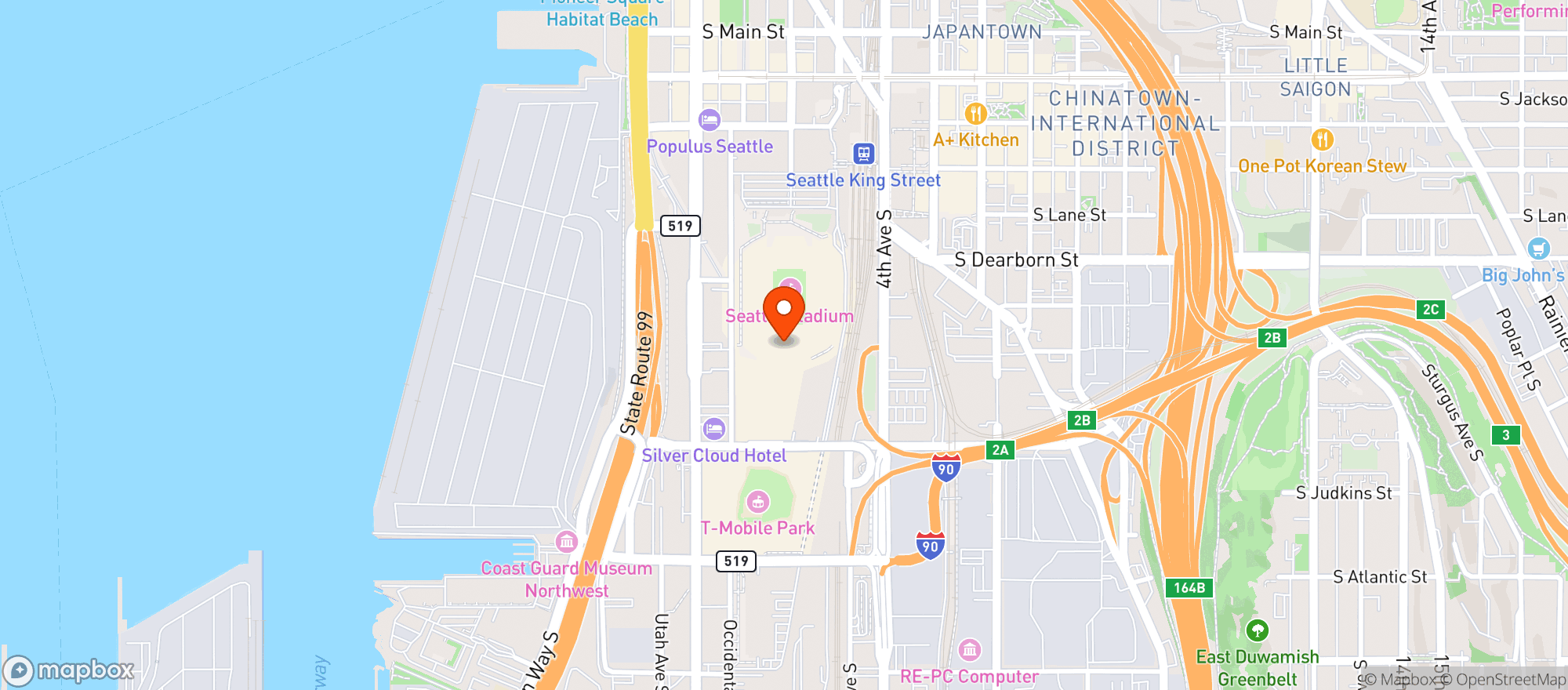 Map showing Levy At Lumen Field