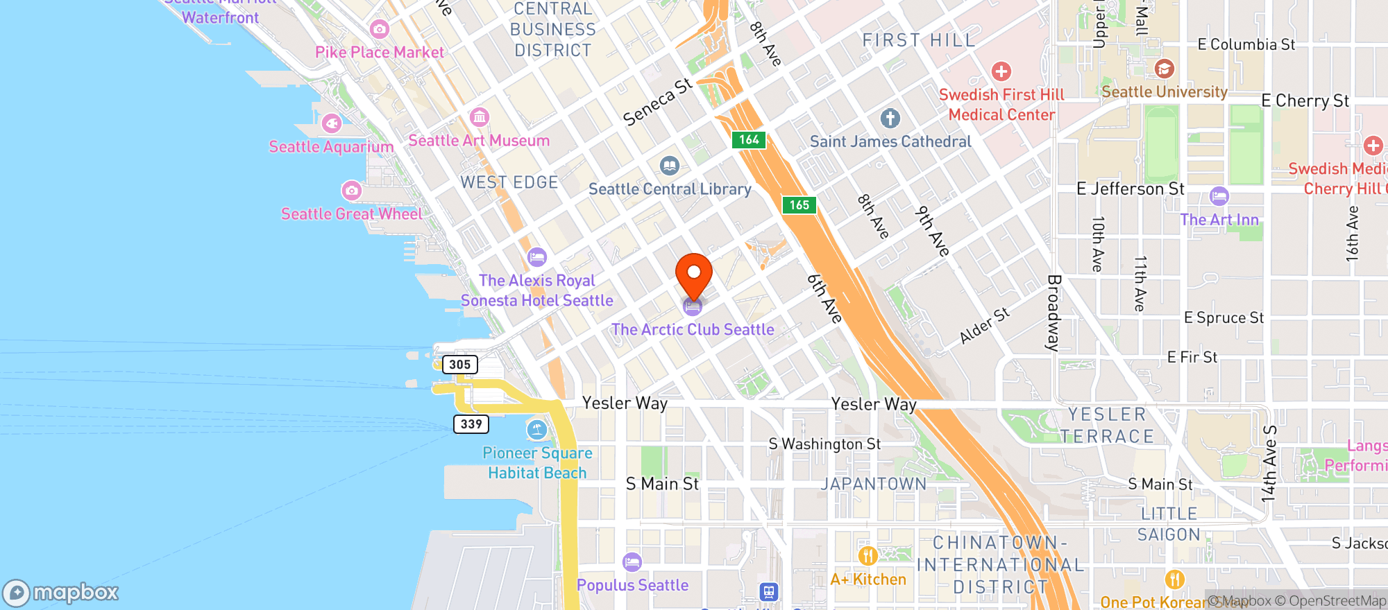 Map showing Sunnyside Market Juno