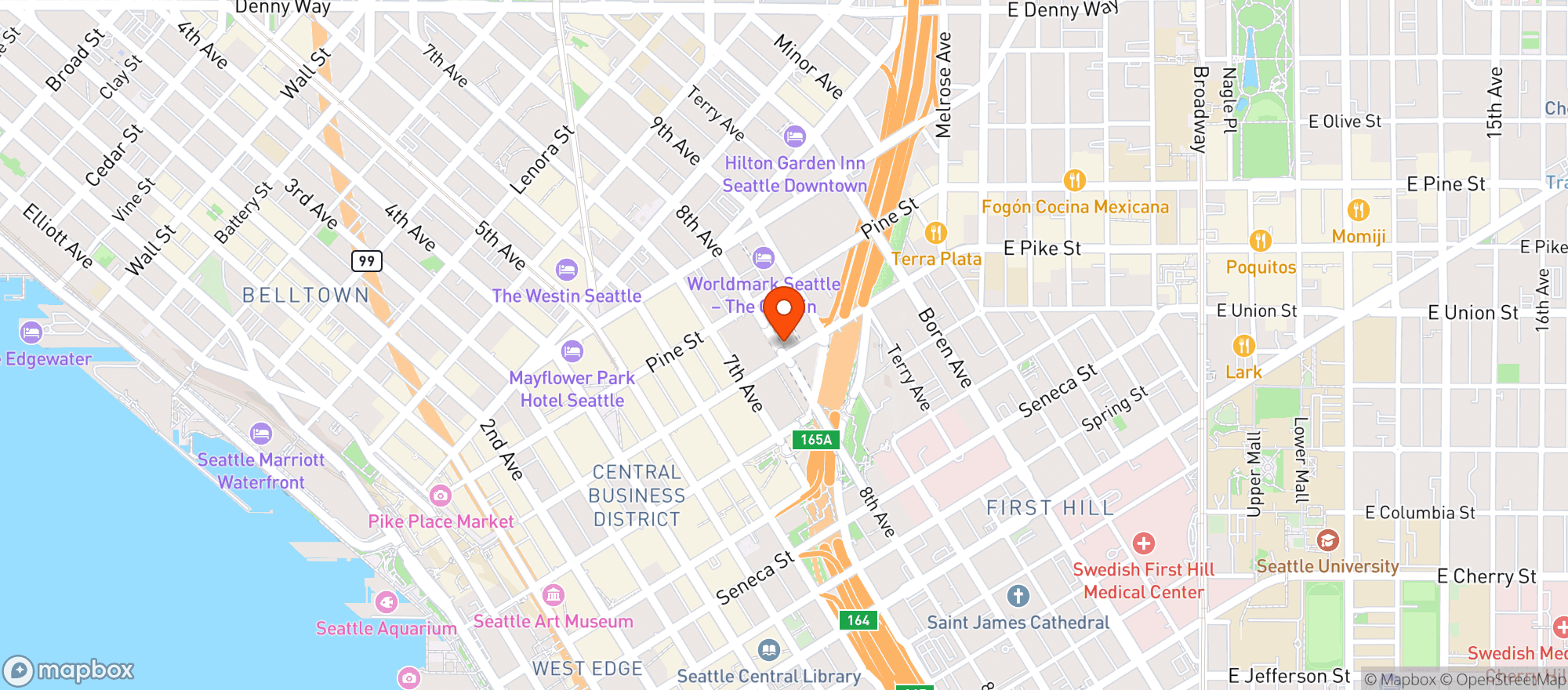 Map showing The Conference Center