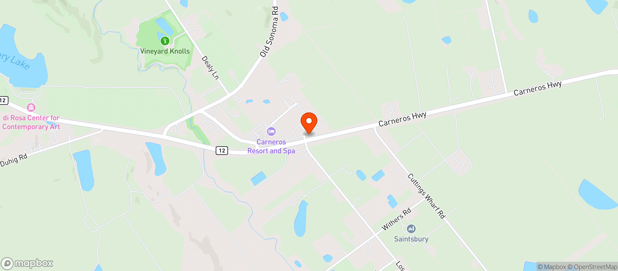 Map showing Carneros Resort And Spa