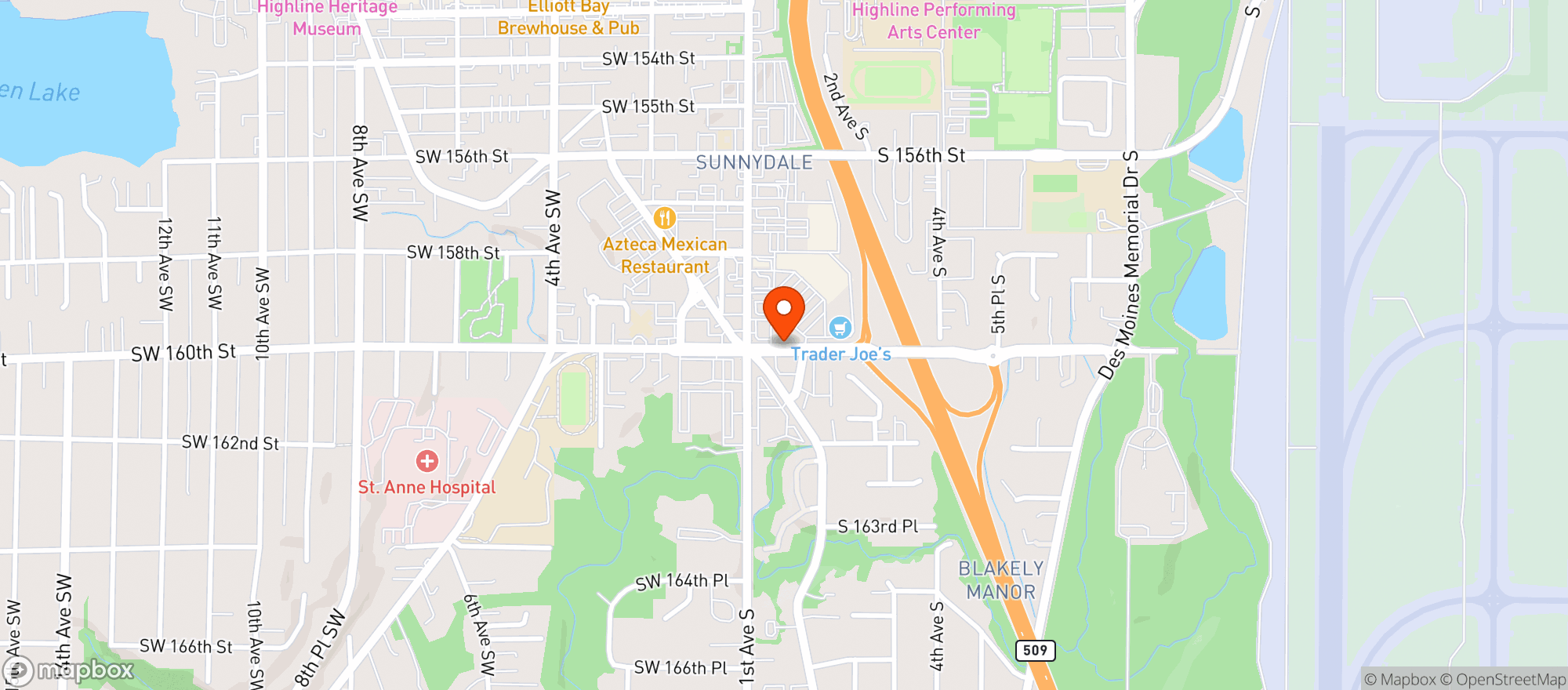 Map showing Vitamin Shoppe - Burien
