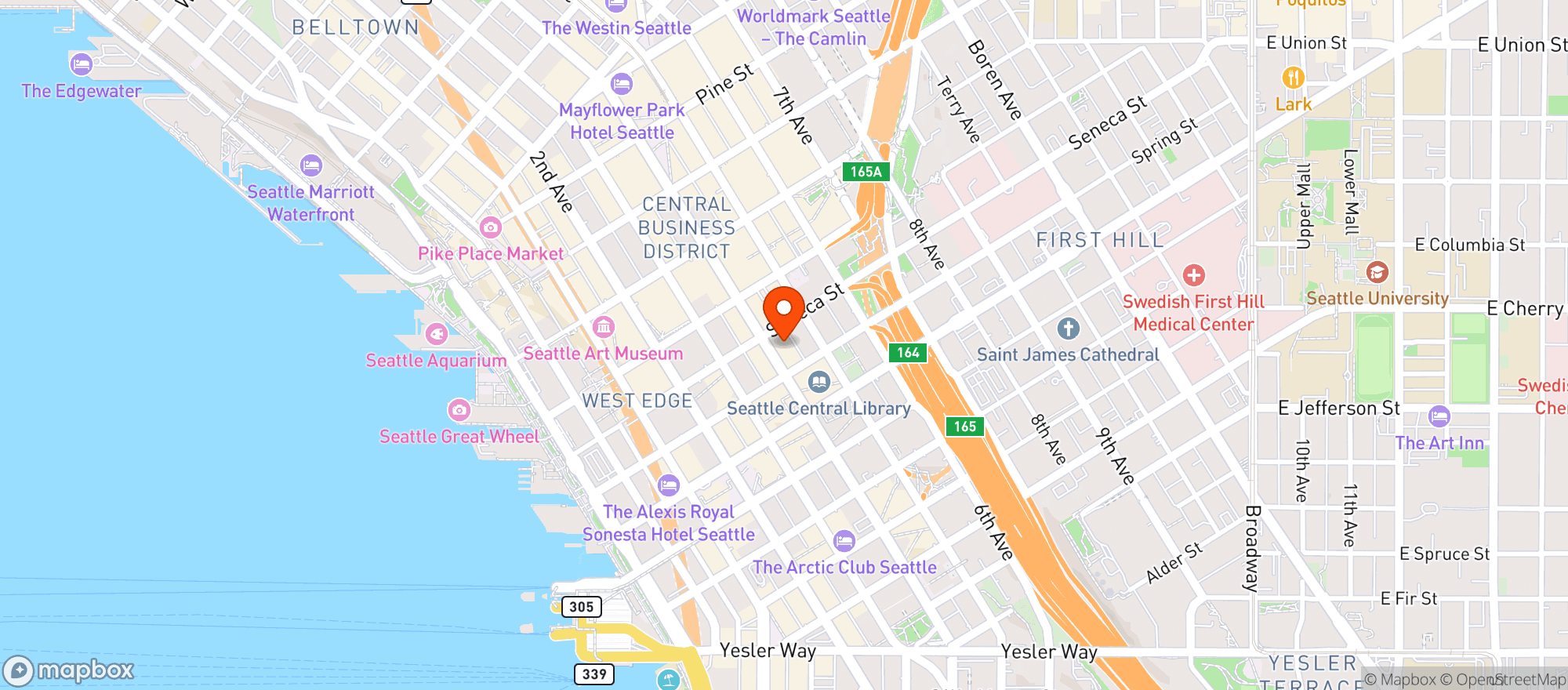 Map showing W Hotels #seawh