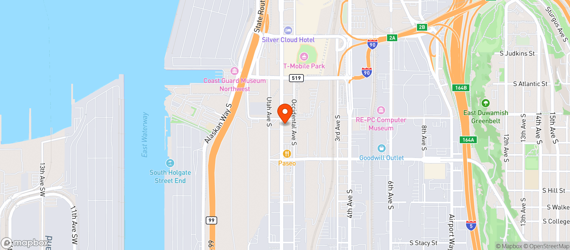 Map showing Showbox Sodo