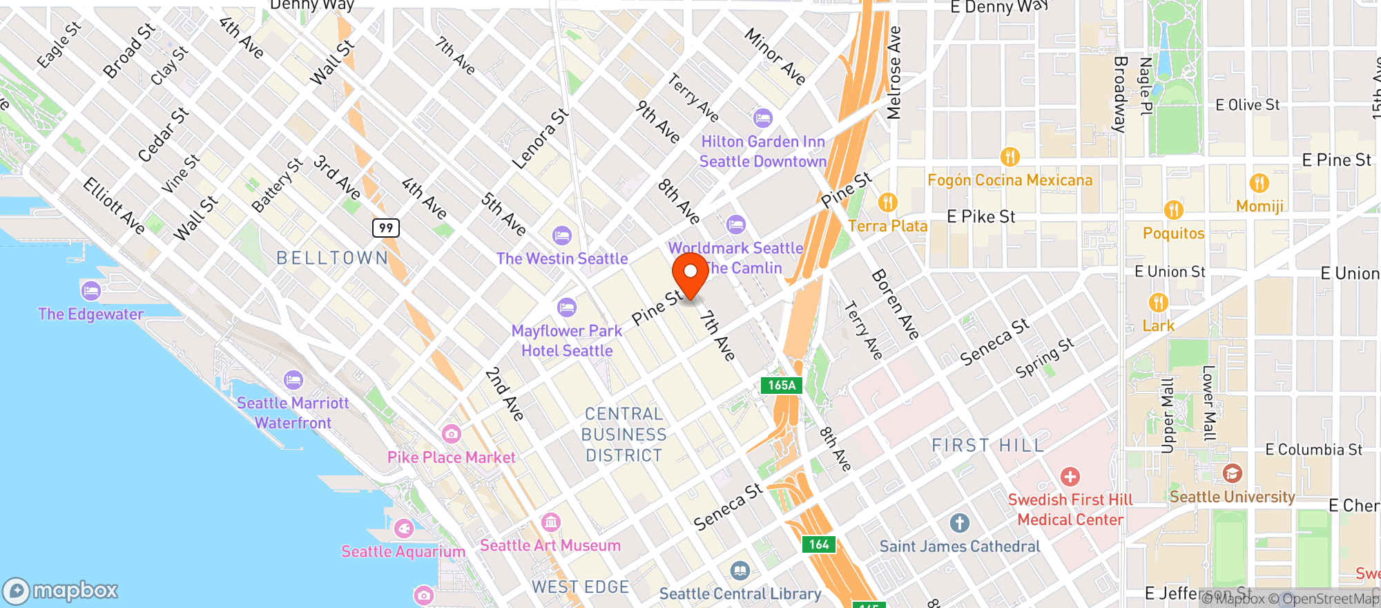 Map showing Hotel Theodore