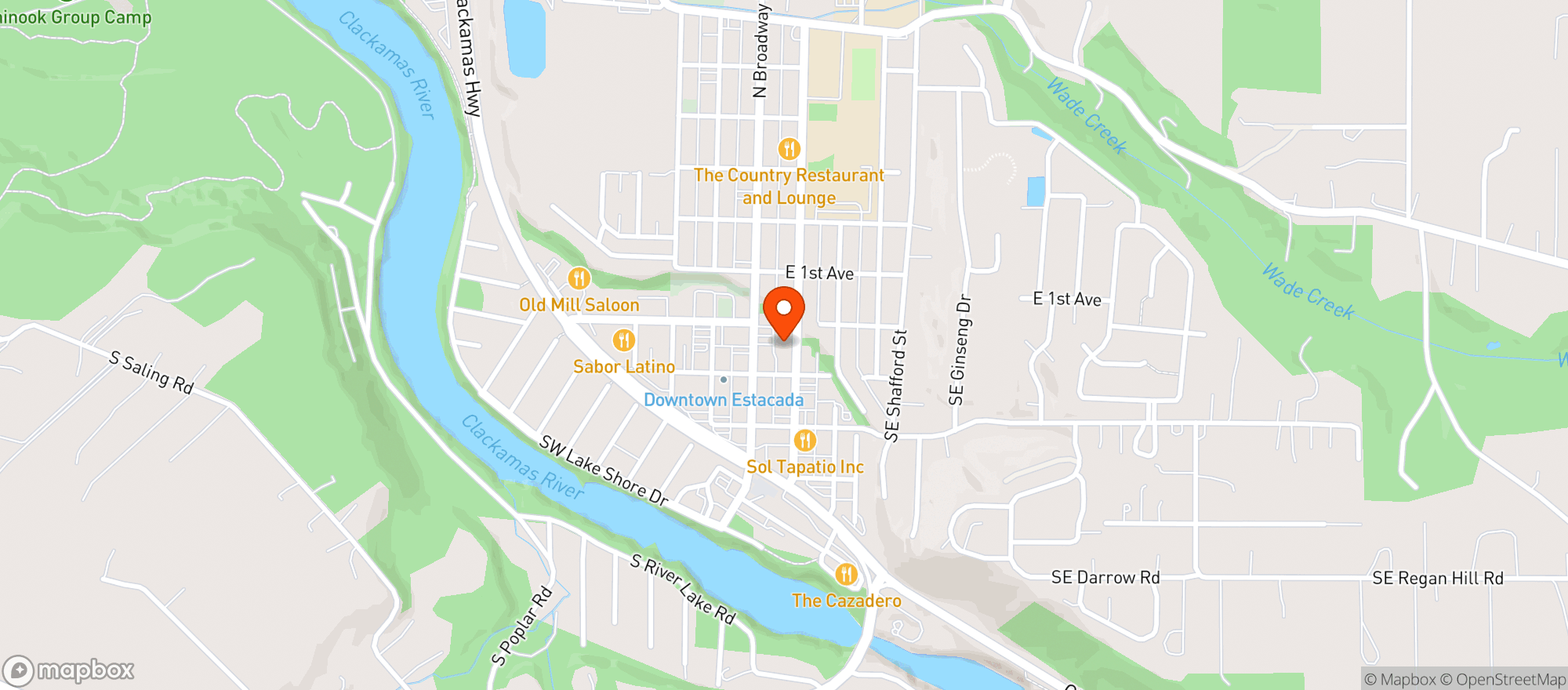 Map showing Northwest Grocers
