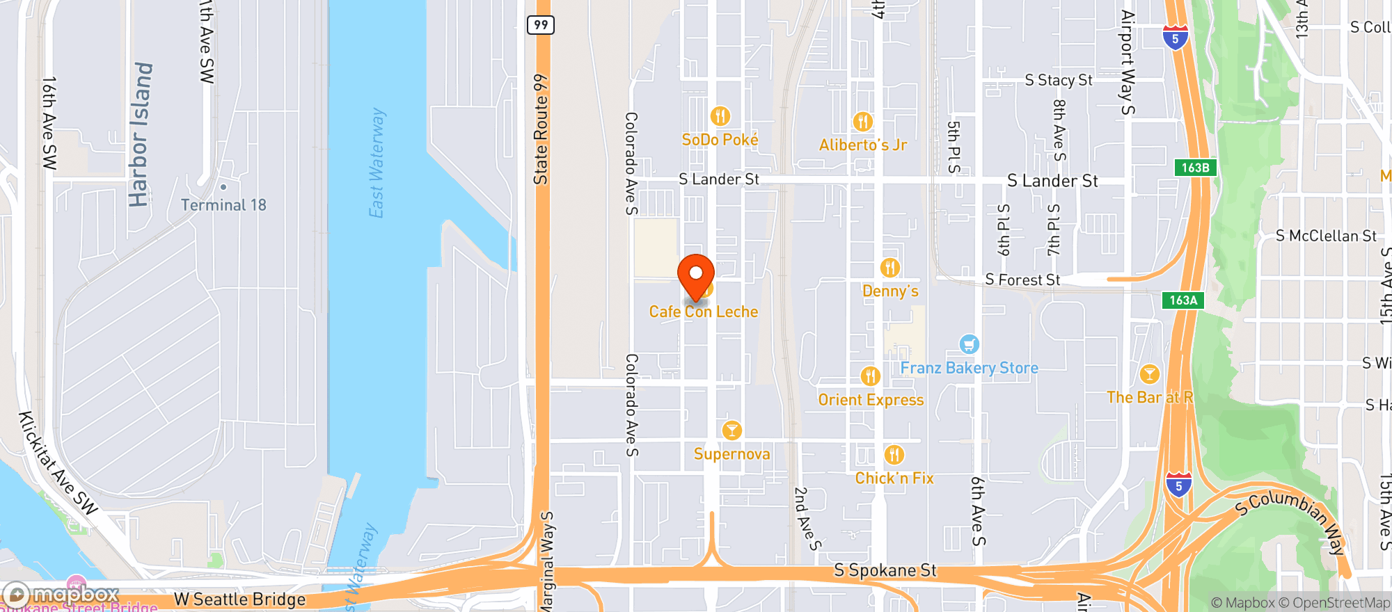 Map showing Monkey Loft Lounge