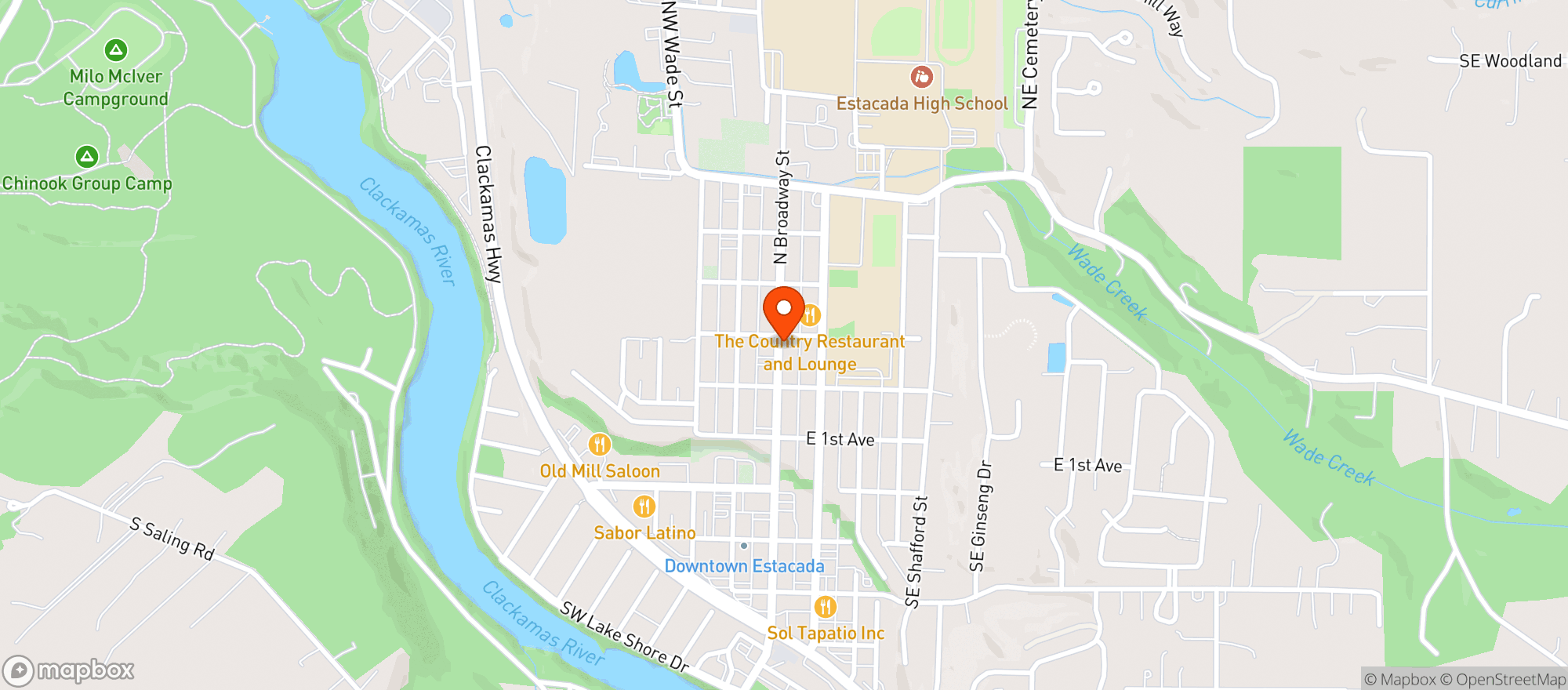 Map showing Harvest Market Thriftway - Estacada
