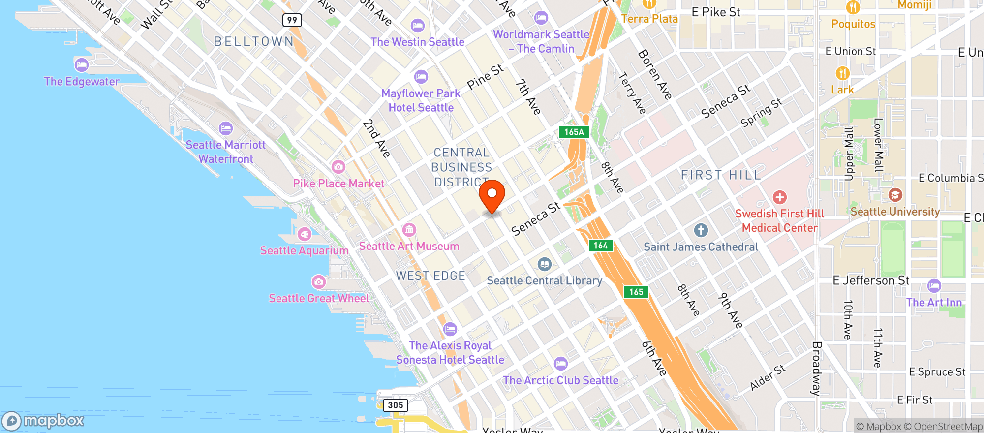 Map showing Purple Cafe And Wine Bar