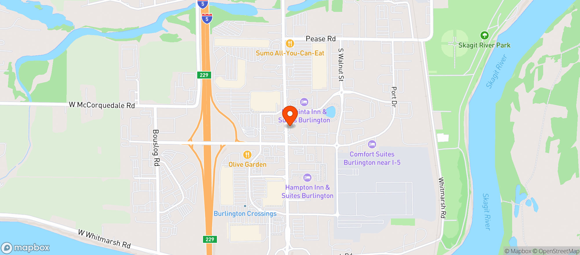 Map showing Vitamin Shoppe - Burlington