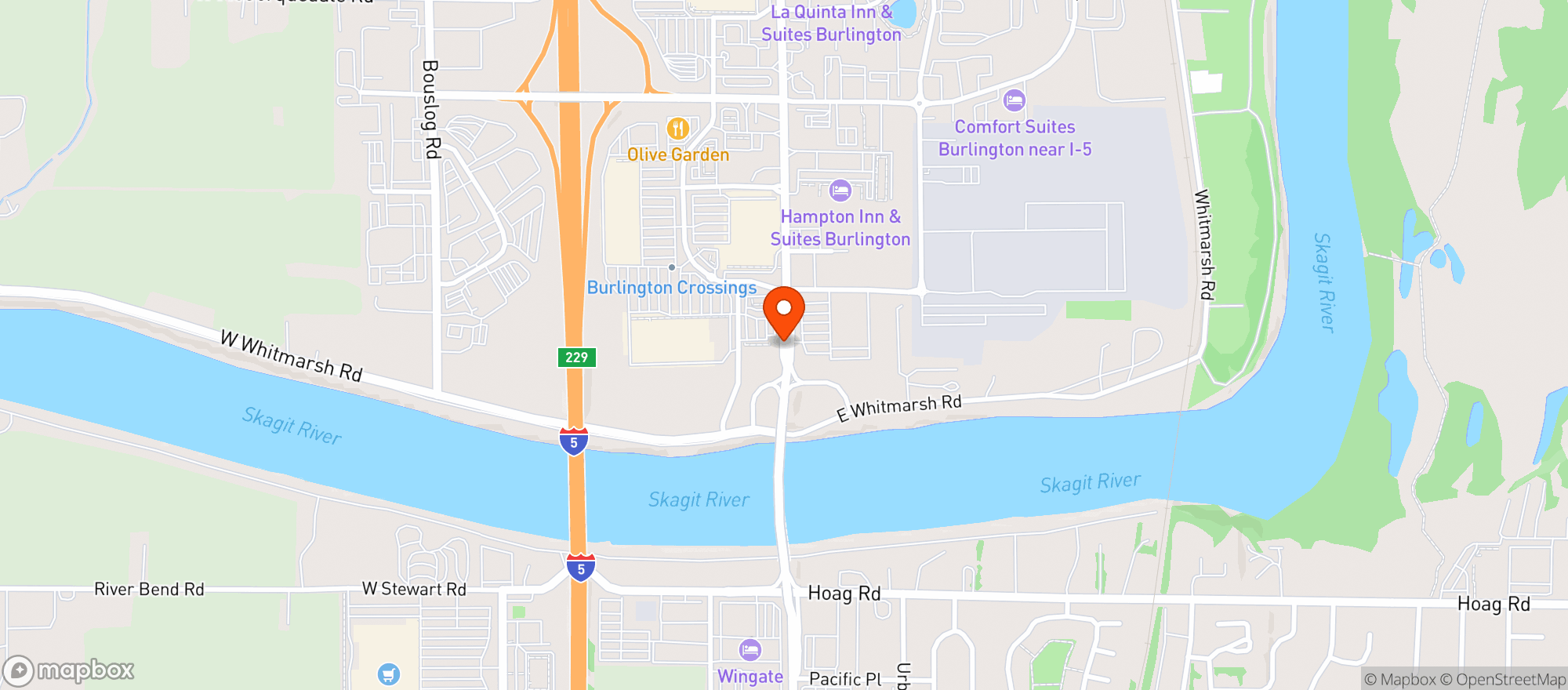Map showing Fred Meyers (701) - 00024 - Burlington
