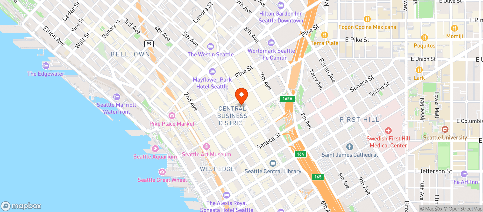 Map showing Motif Seattle #seadh