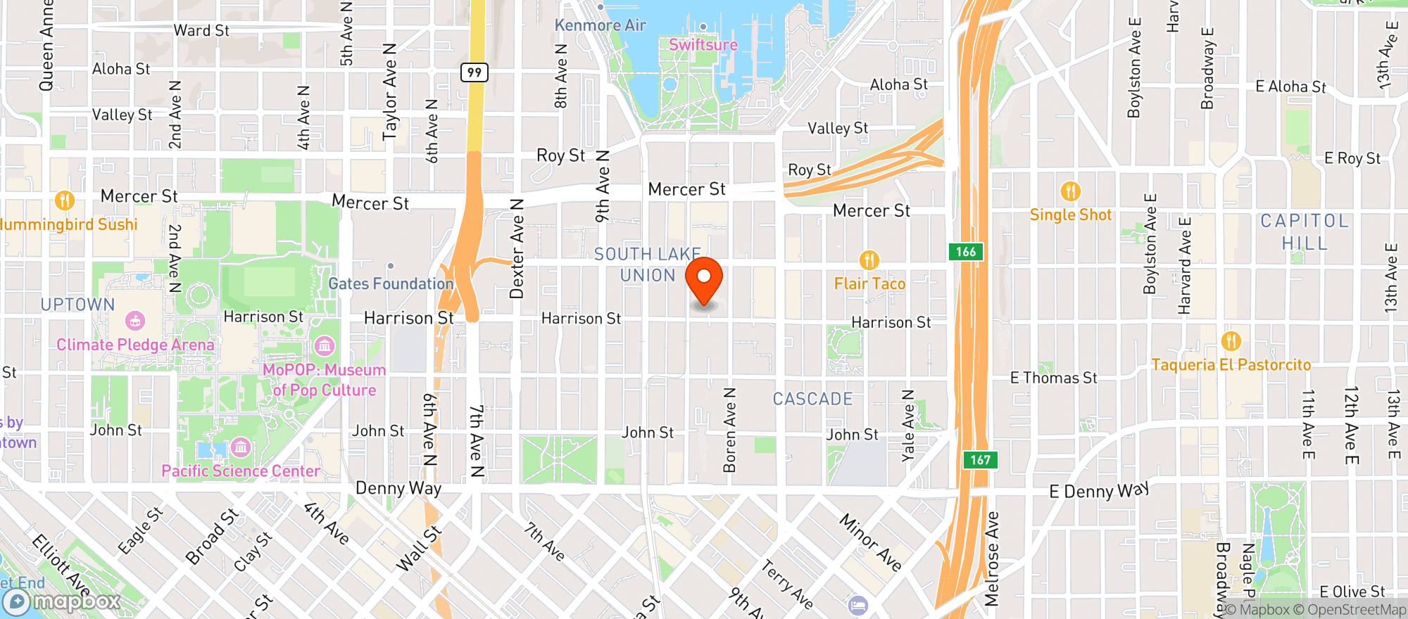 Map showing Local Public Eatery