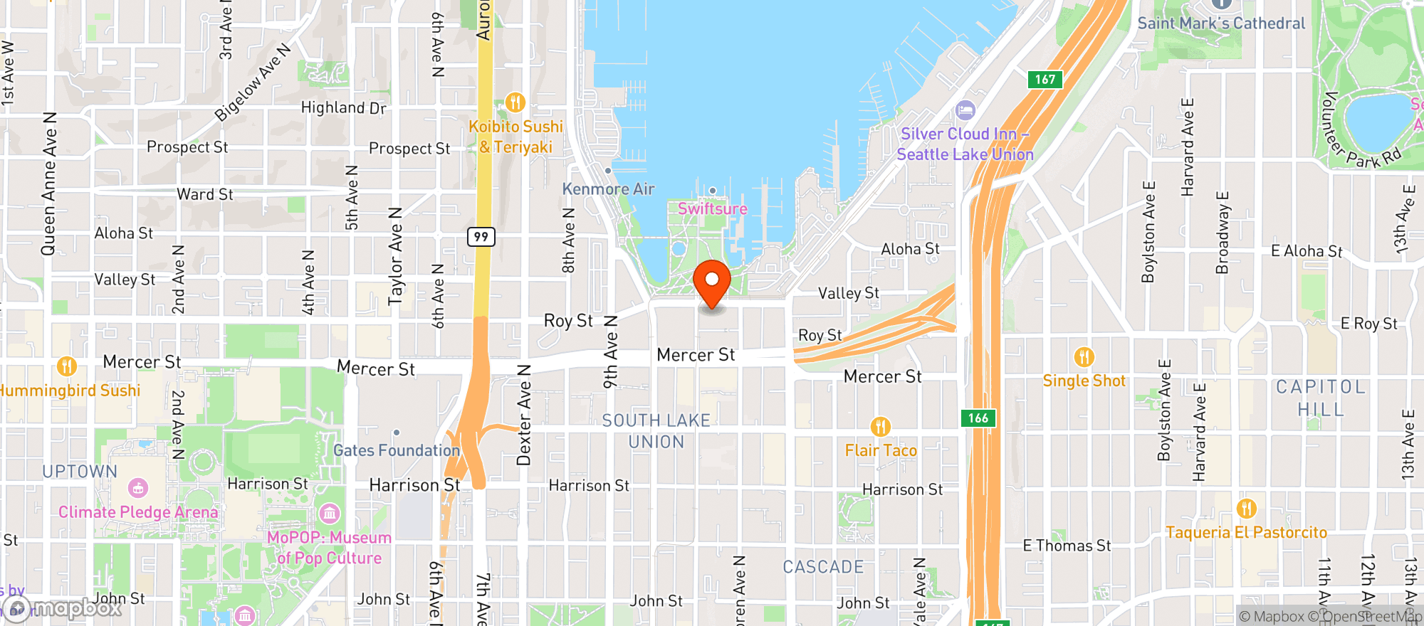 Map showing Tapster