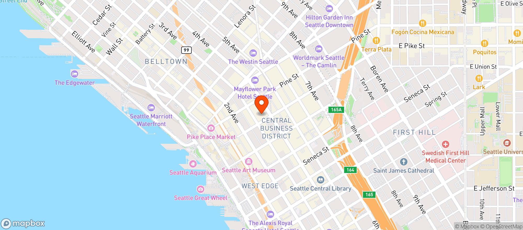 Map showing Yard House