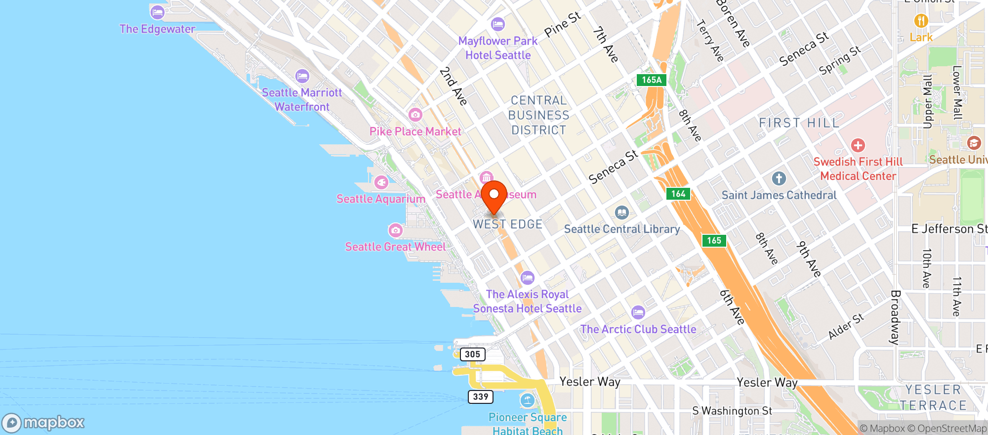 Map showing Vons 1000 Spirits
