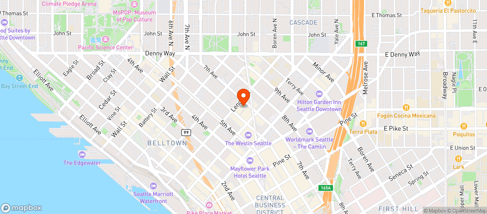 Map showing King Leroy / Great State Burger