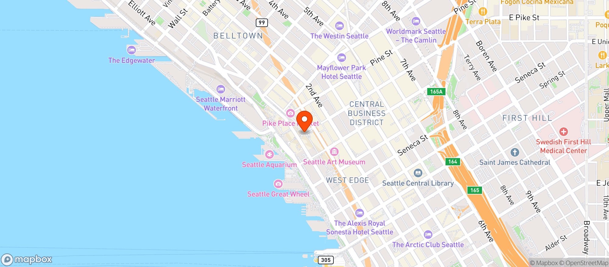 Map showing Rotary Grocery