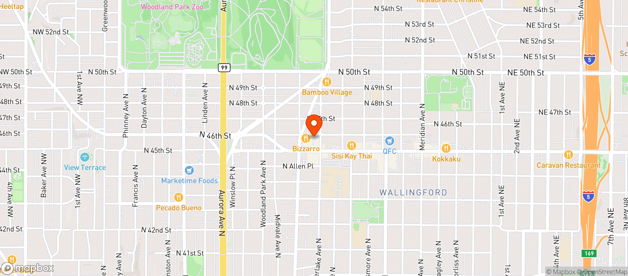 Map showing Seattle Plant Daddy