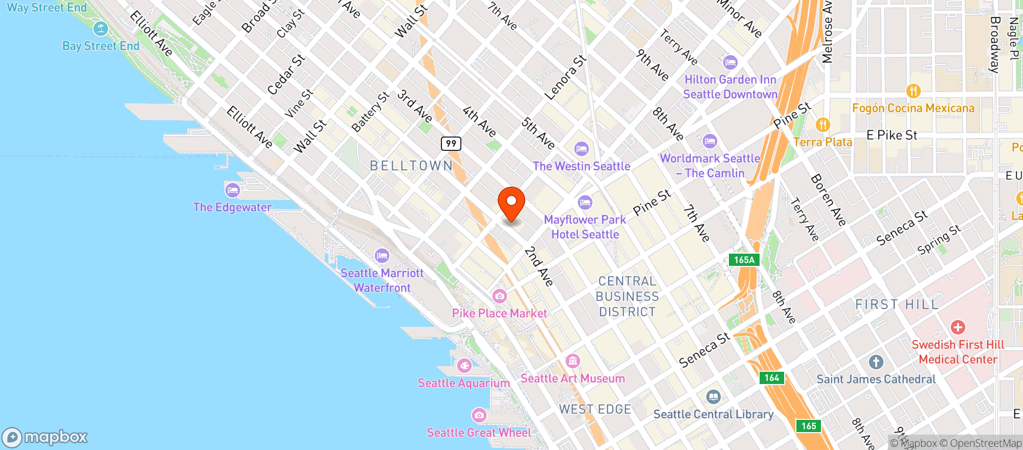 Map showing James Moore Bar & Kitchen