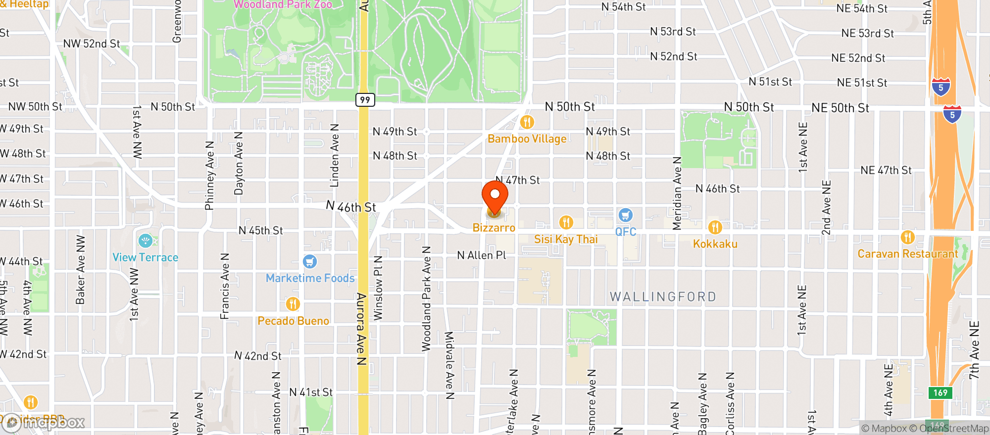 Map showing Bizzarro Italian Cafe - Wallingford