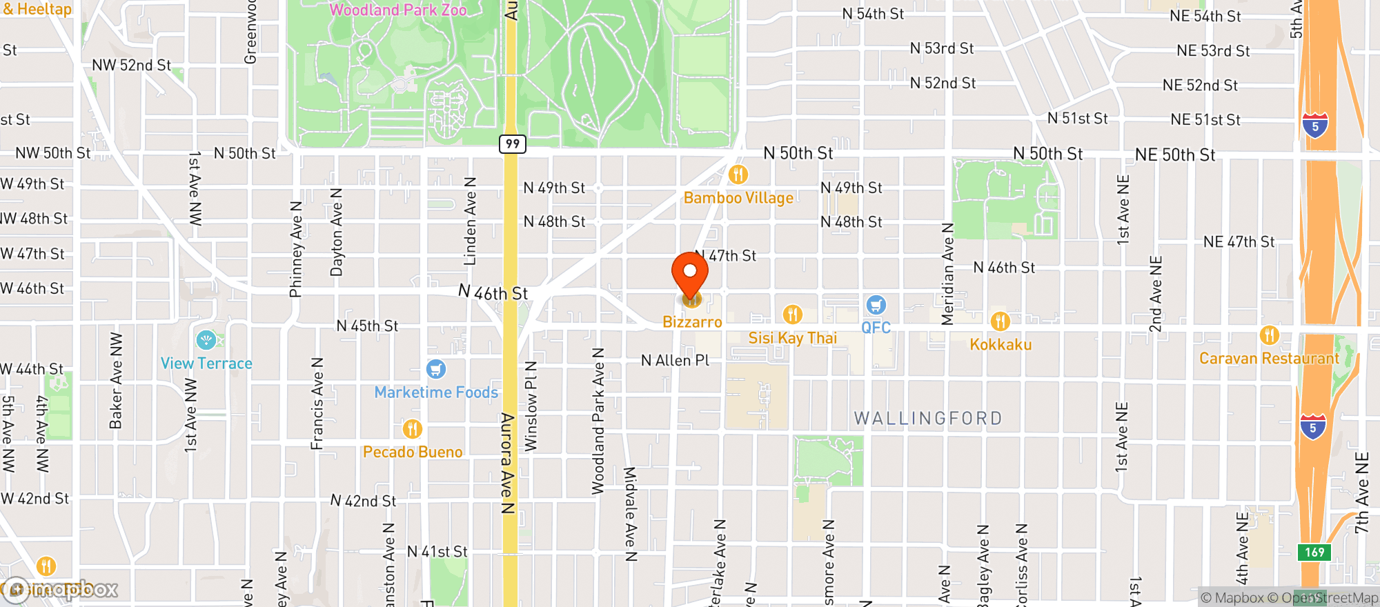 Map showing Blue Star Cafe