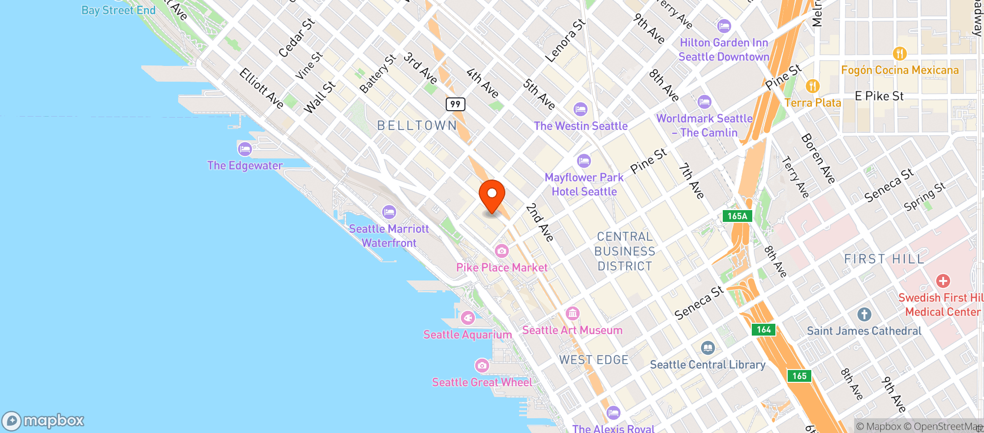 Map showing Sonyas Bar & Grill