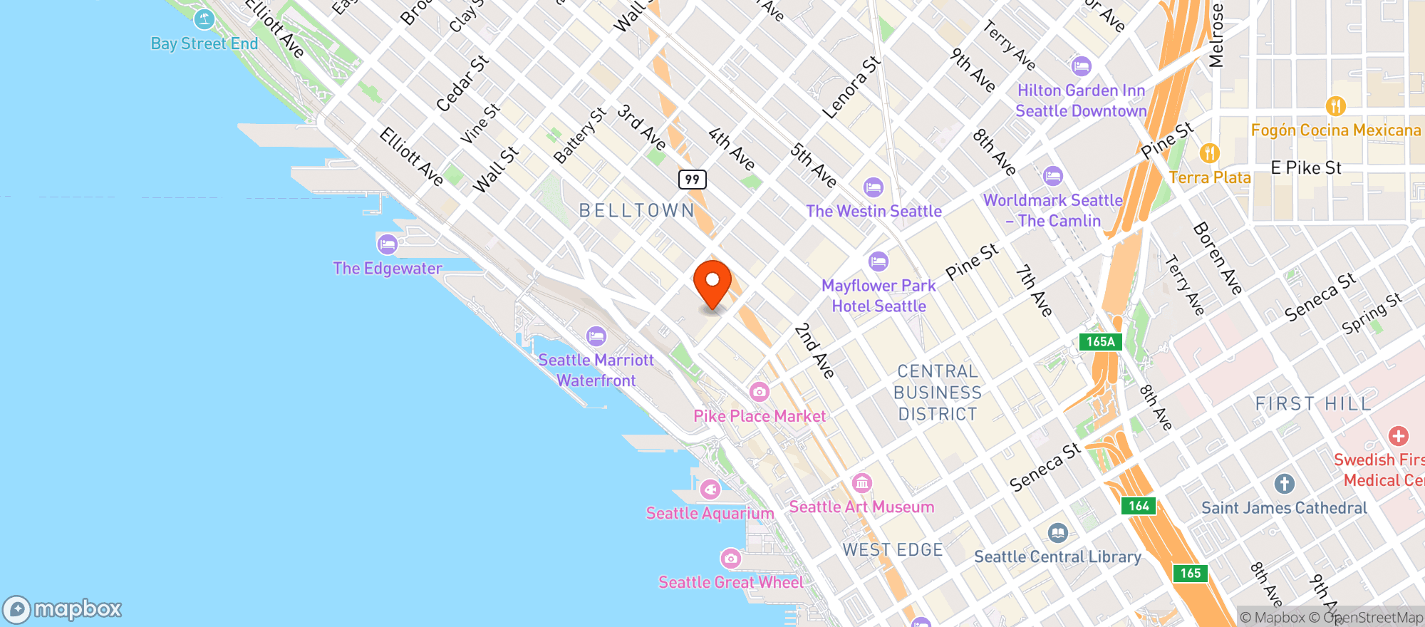 Map showing Market Grocery & Deli