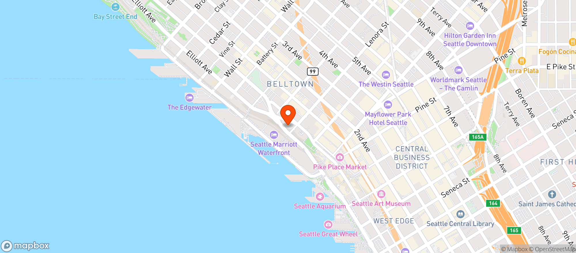 Map showing World Market Seattle