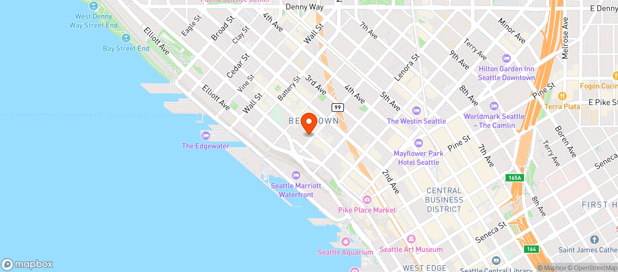 Map showing Just The Tap
