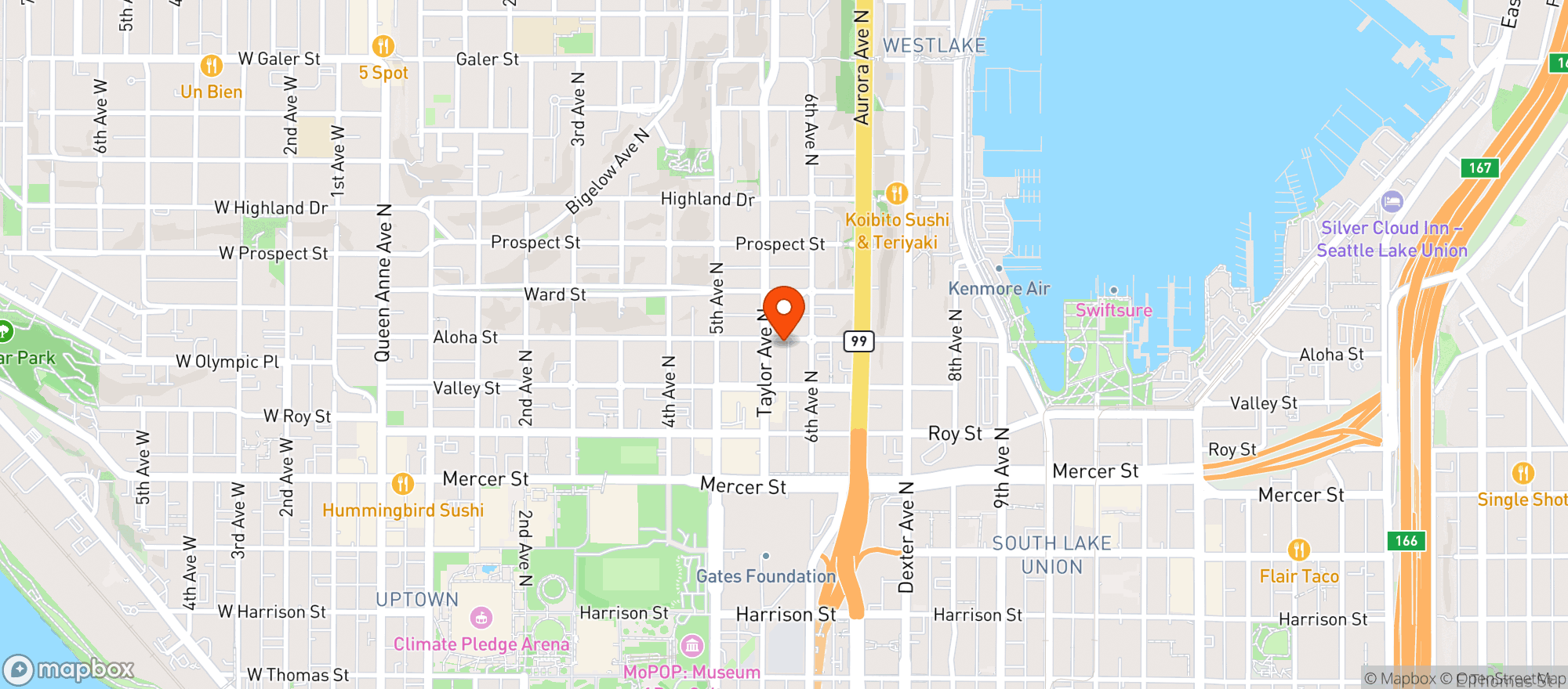 Map showing Laredos Restaurant