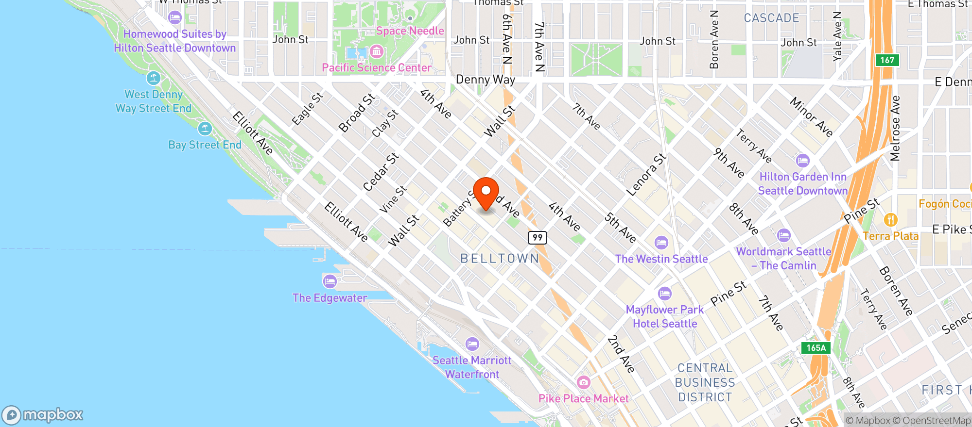 Map showing The Rendezvous