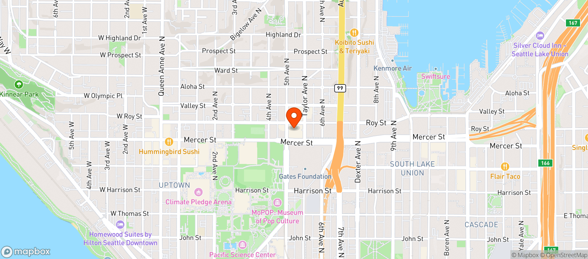 Map showing Qfc
