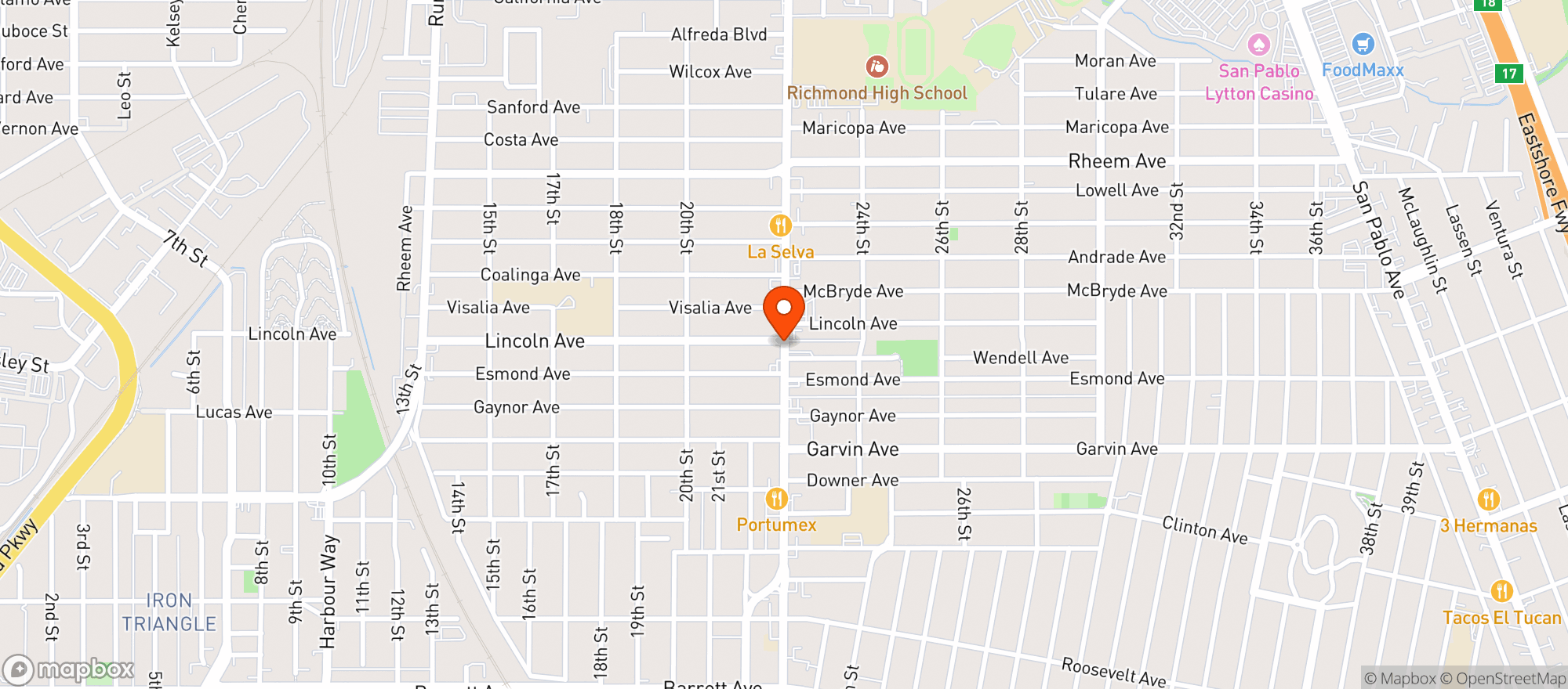 Map showing US LIQUOR & MARKET