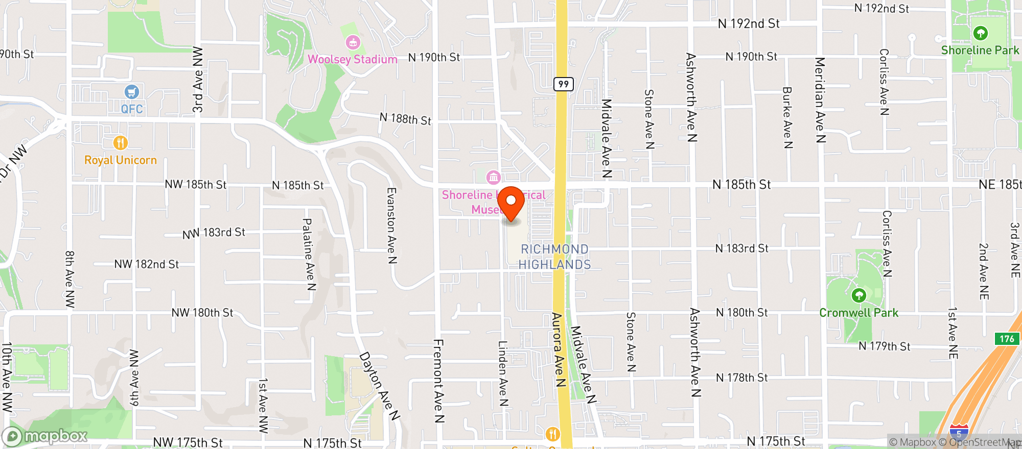 Map showing Fred Meyer #13