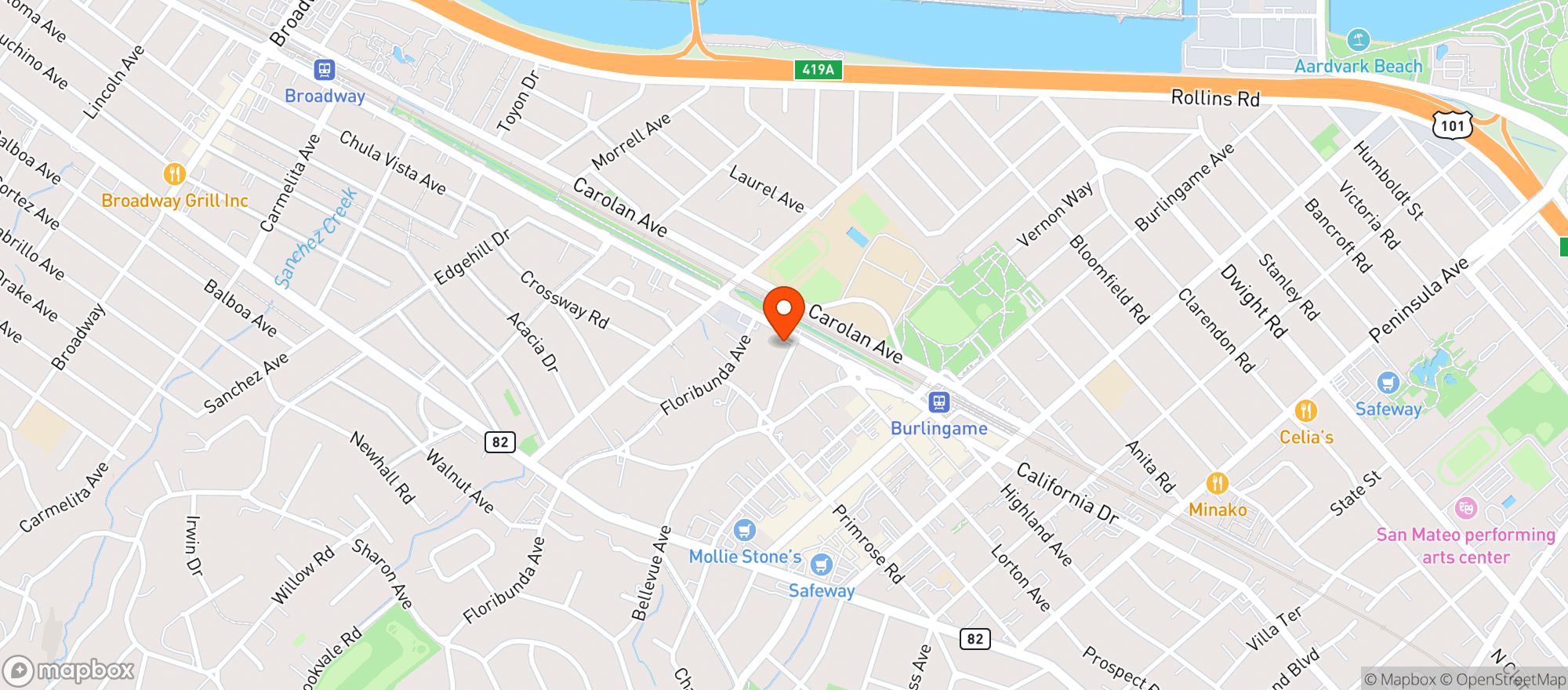 Map showing Kwik Convenient