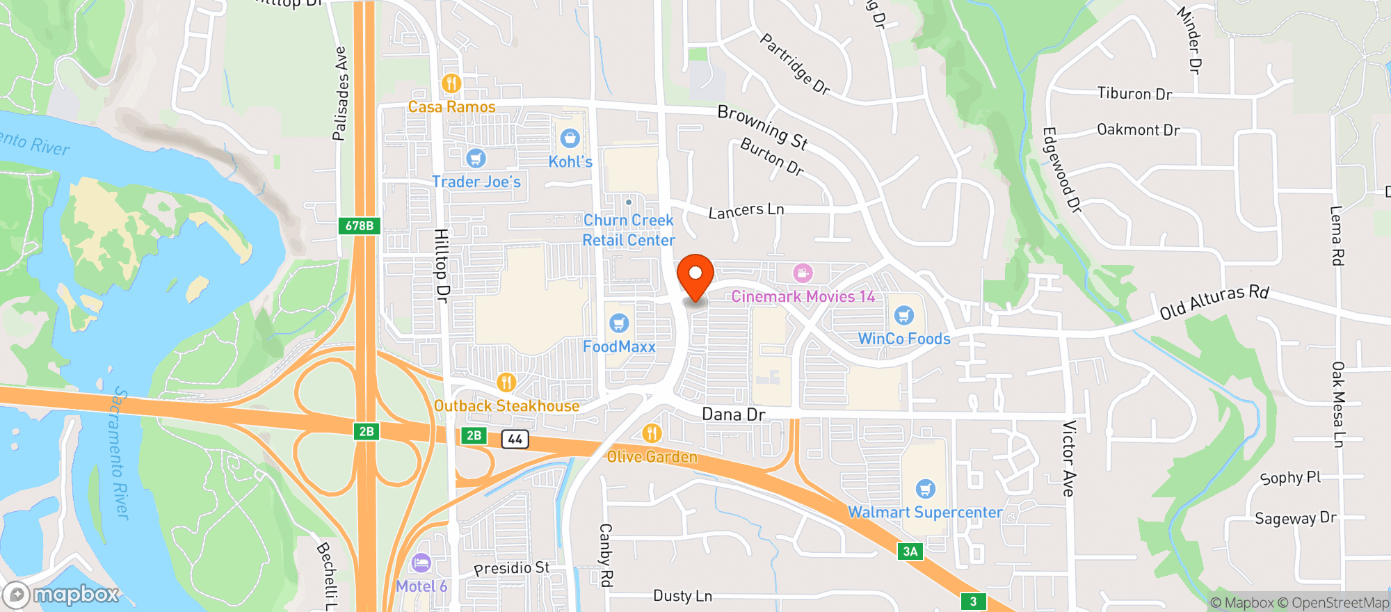 Map showing Vitamin Shoppe - Redding